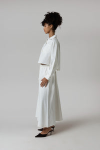 Twill Shirt & Skirt Set - White - Noētic