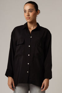 Utility Pocket Shirt - Black - Noētic