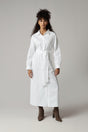 White Poplin Shirt with Tie Belt Dress - Noētic