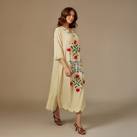 Yellow The Garden of Najel Embellished Dress - Noētic