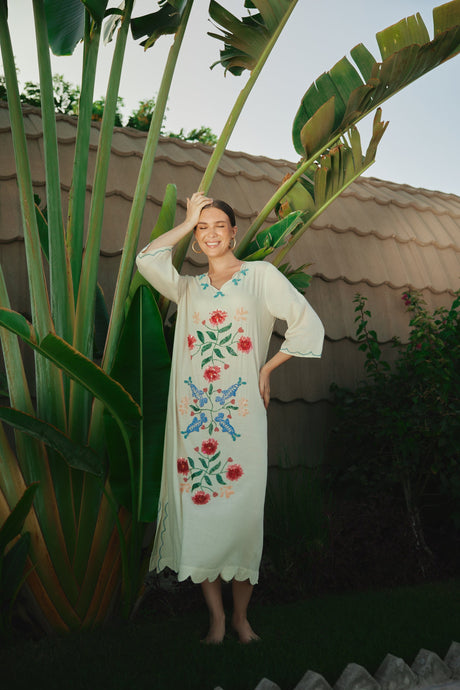 Yellow The Garden of Najel Embellished Dress - Noētic